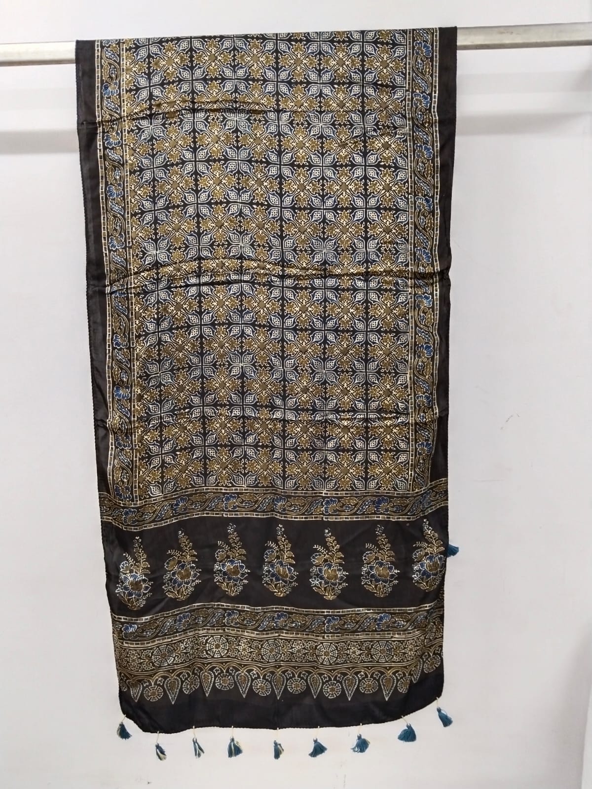 Black Modal Silk Stole