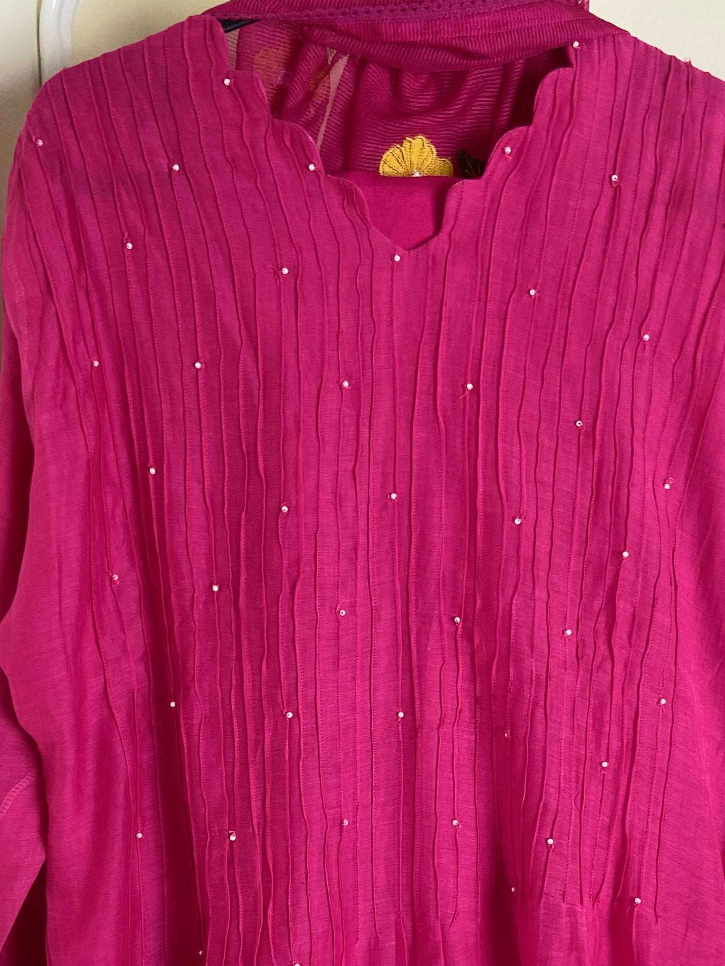 Pink Chanderi Silk Suit