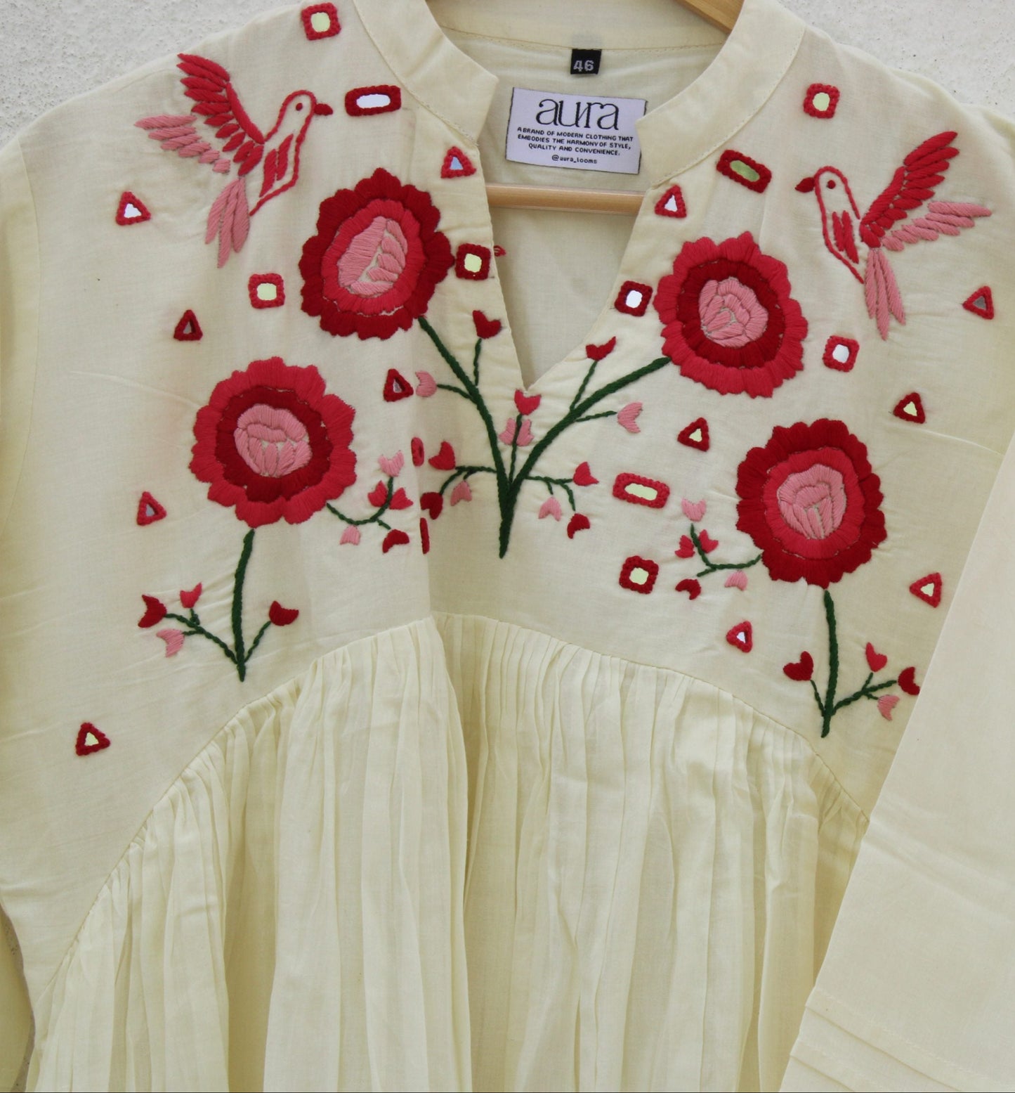 White Embroided Cotton Dress