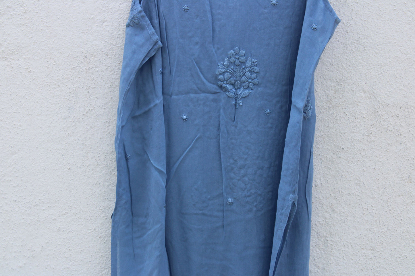 Light Blue Noodle Strap Georgette Kurta