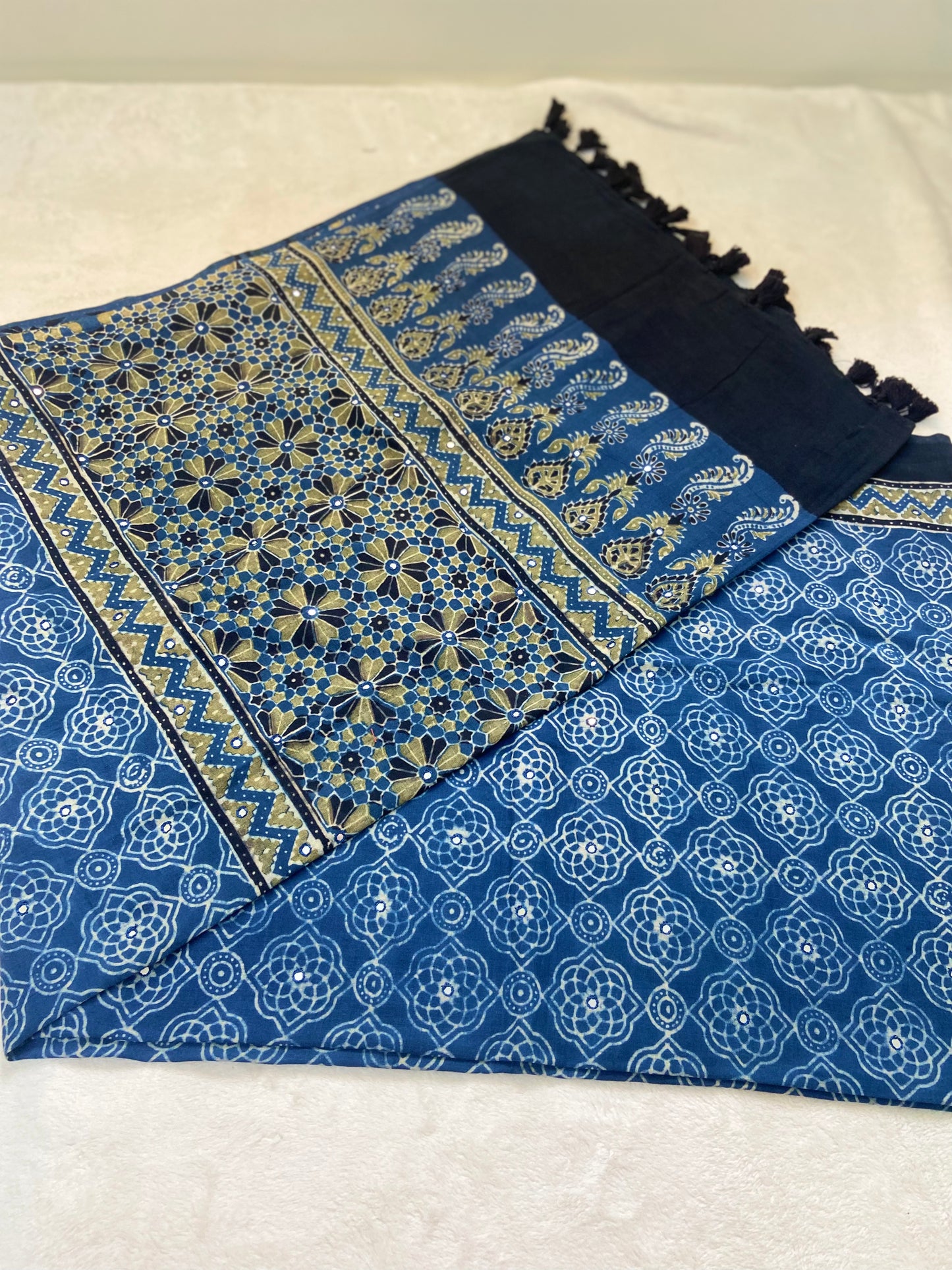 Blue Tikki Cotton Dupatta