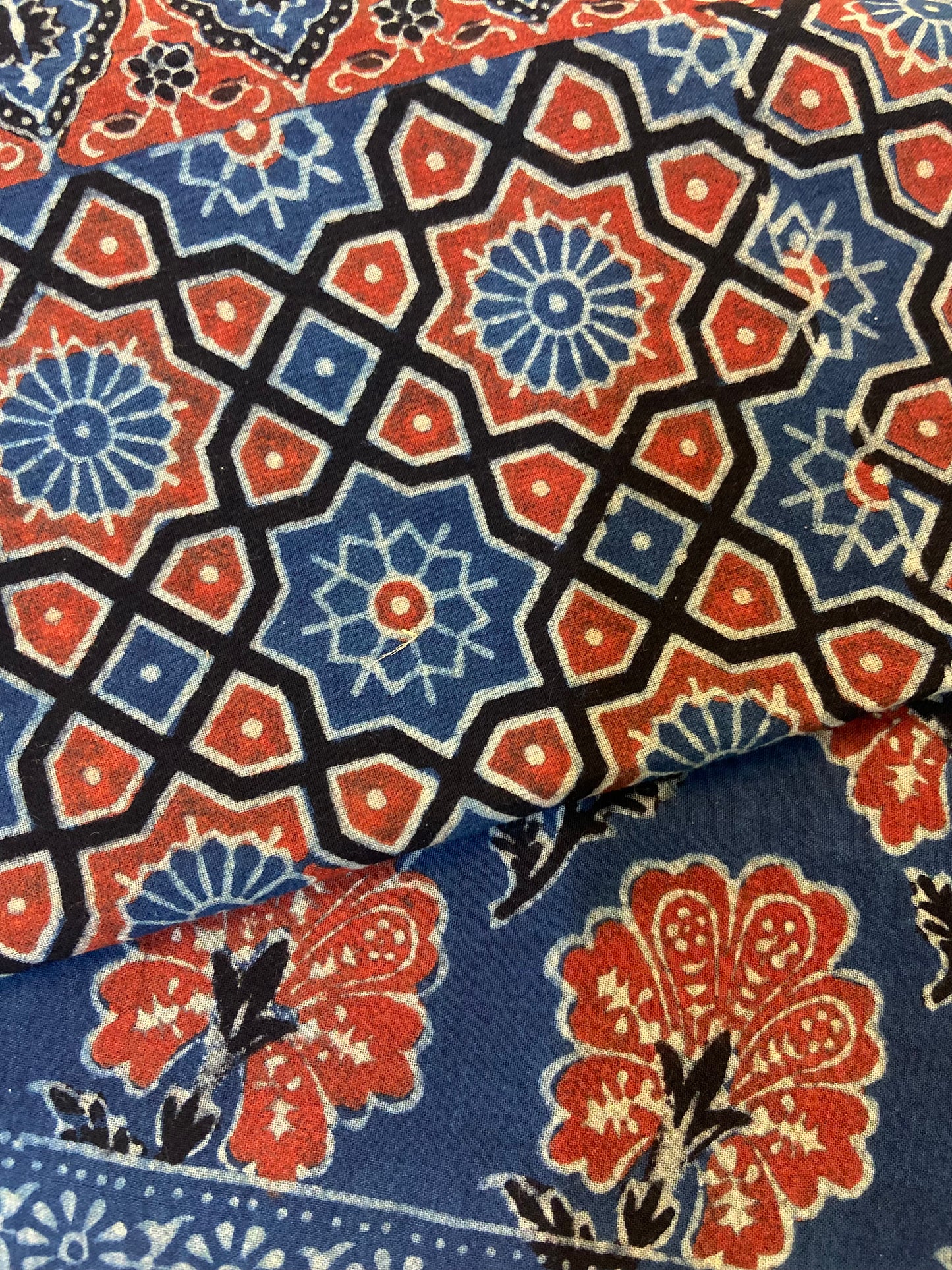 Blue red Cotton Dupatta