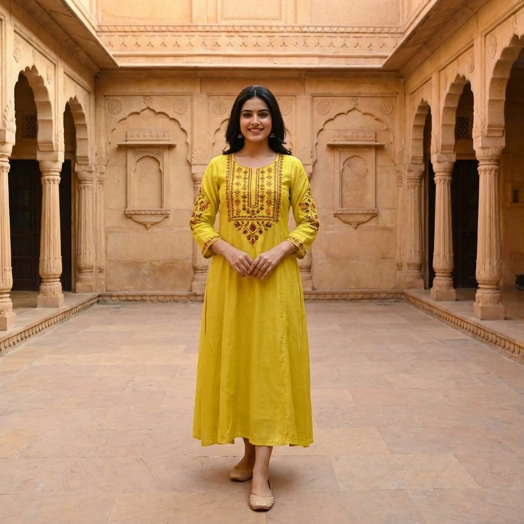 Sunflower Yellow Mul Cotton Dress
