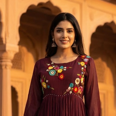 Deep Plum Chiffon Dress