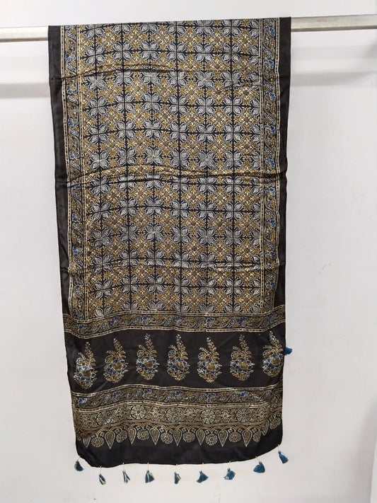 Black Modal Silk Stole