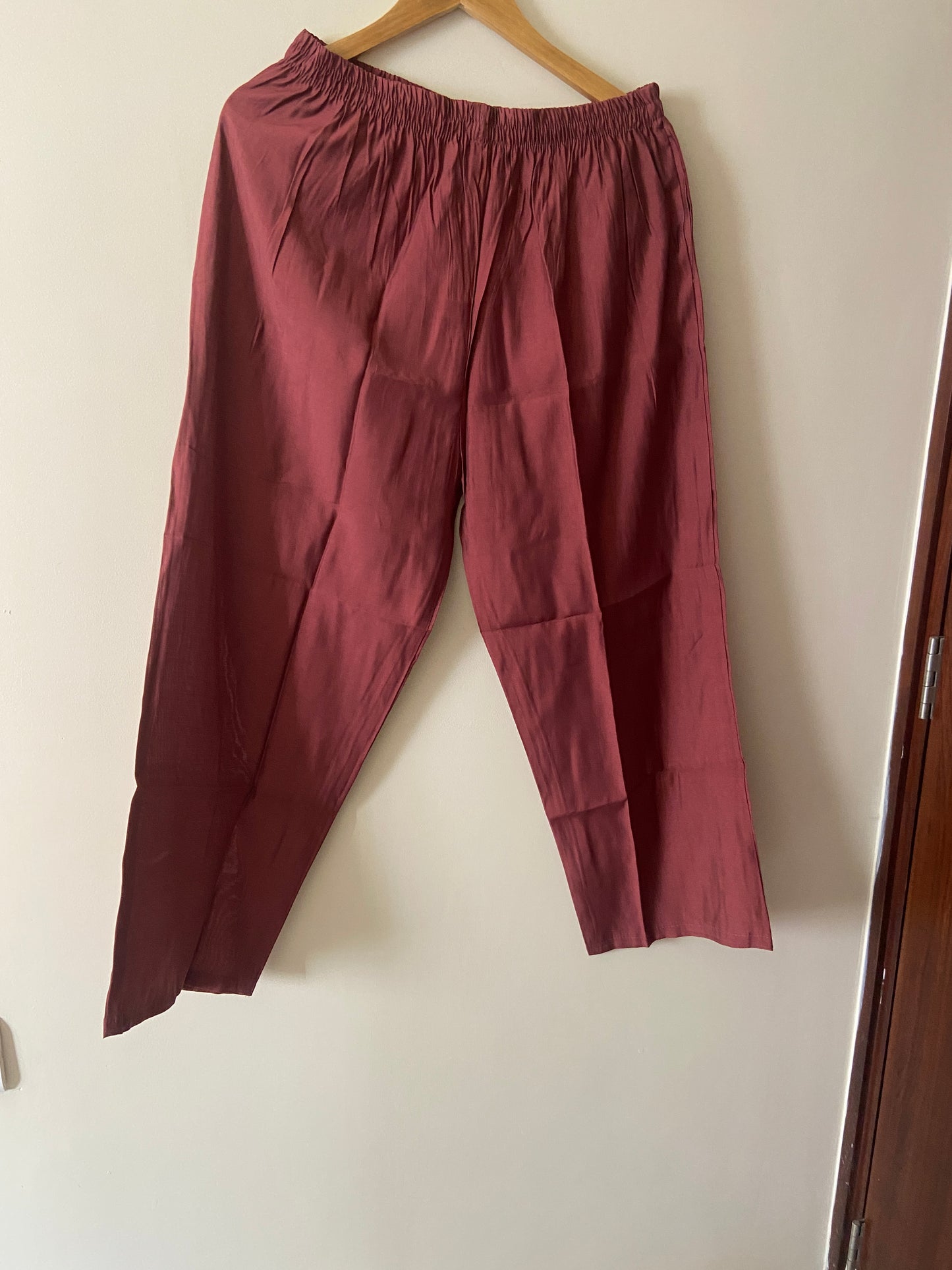 Terracotta Chanderi Silk Kurta Set with Embroidery for Women