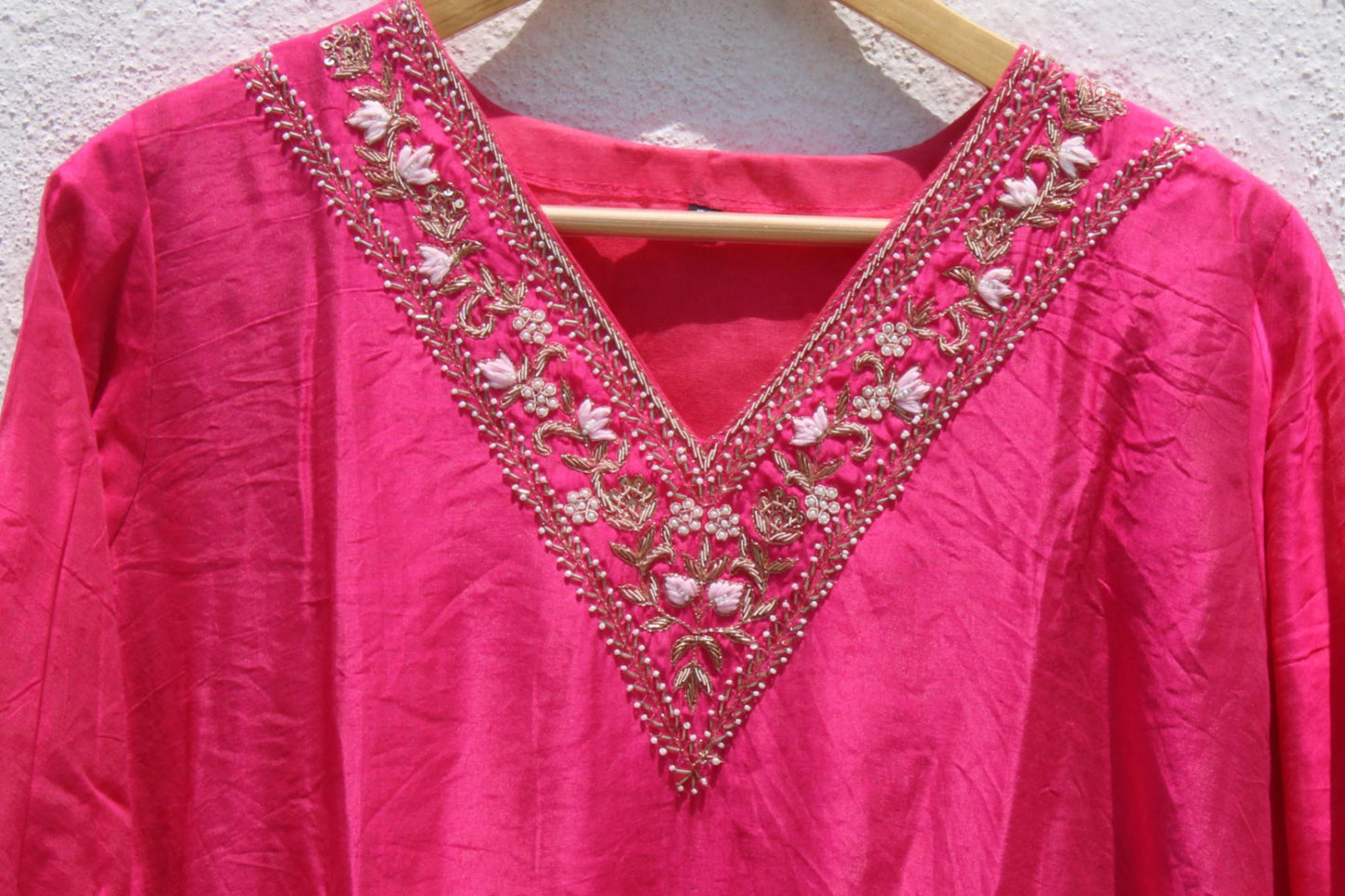 Hot Pink Dola Silk 3-piece Suit