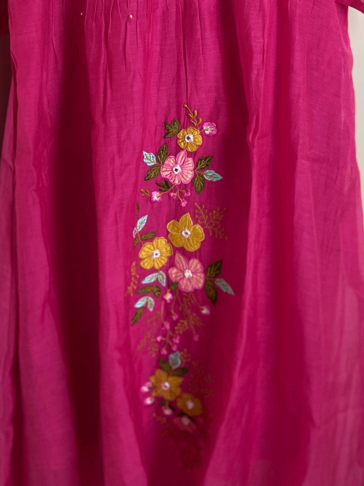 Pink Chanderi Silk Suit