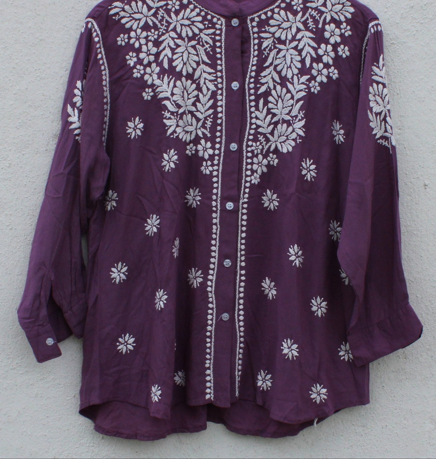 Violet Chikankari short kurti