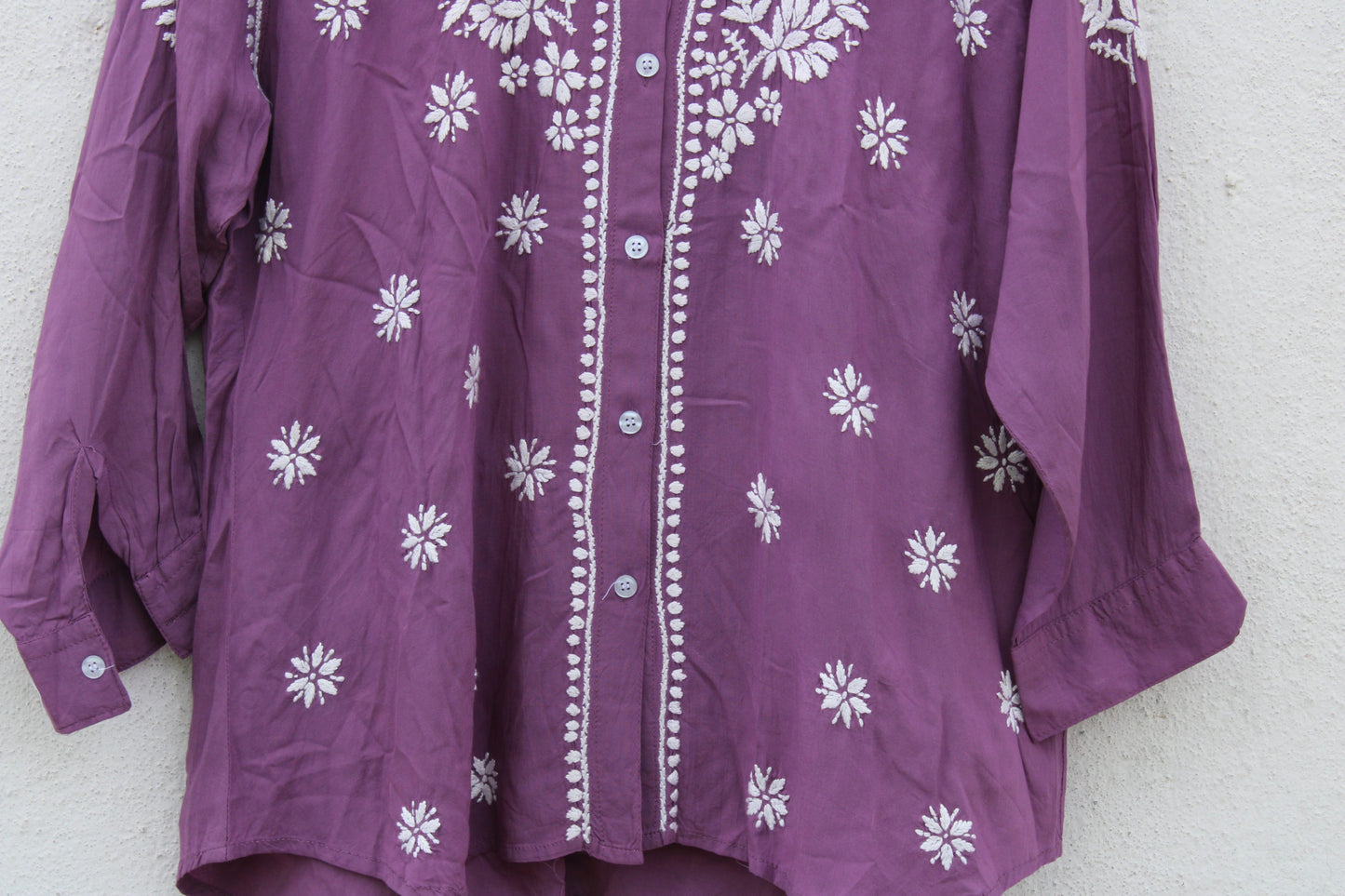 Violet Chikankari short kurti