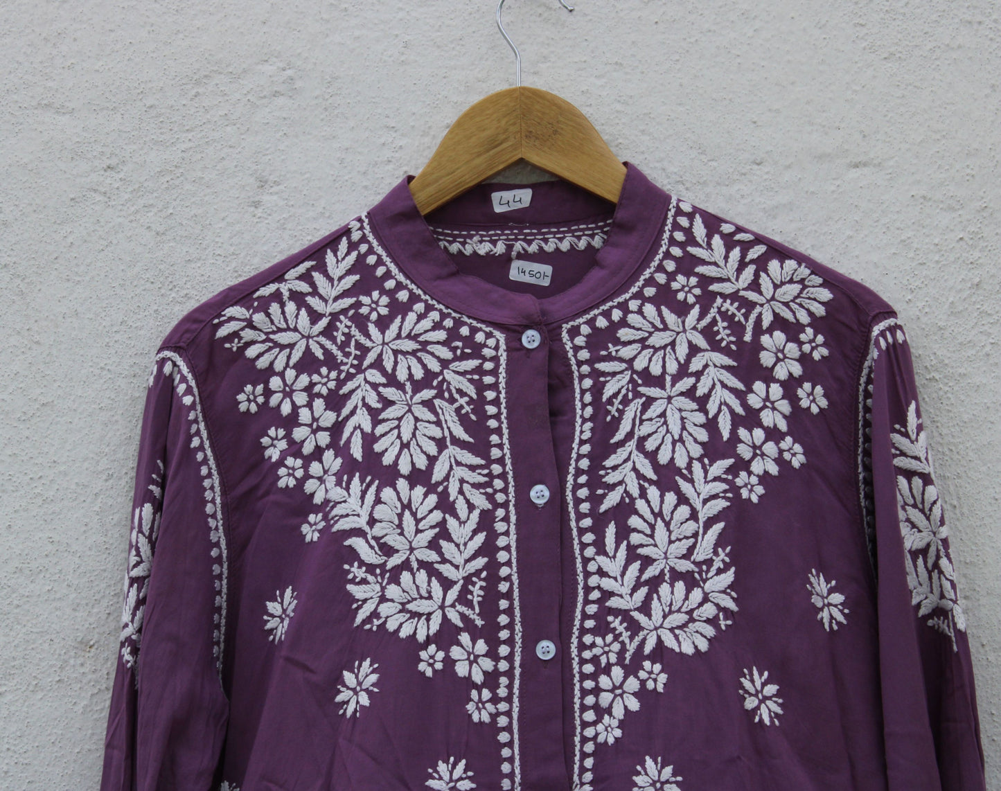 Violet Chikankari short kurti