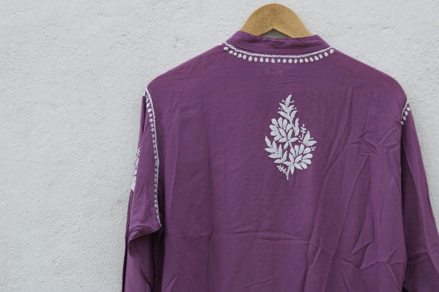 Violet Chikankari short kurti