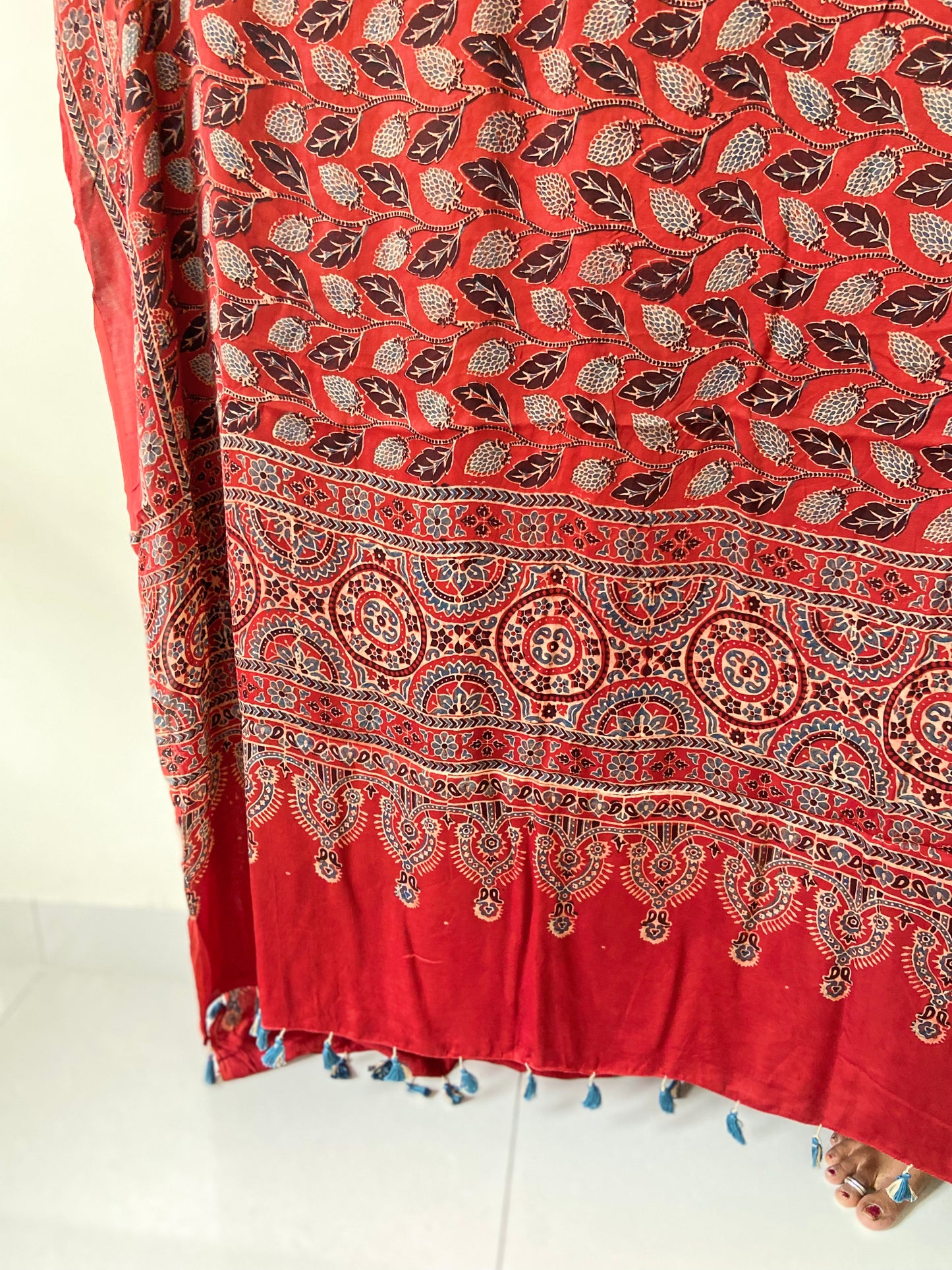 Red Modal Silk Dupatta