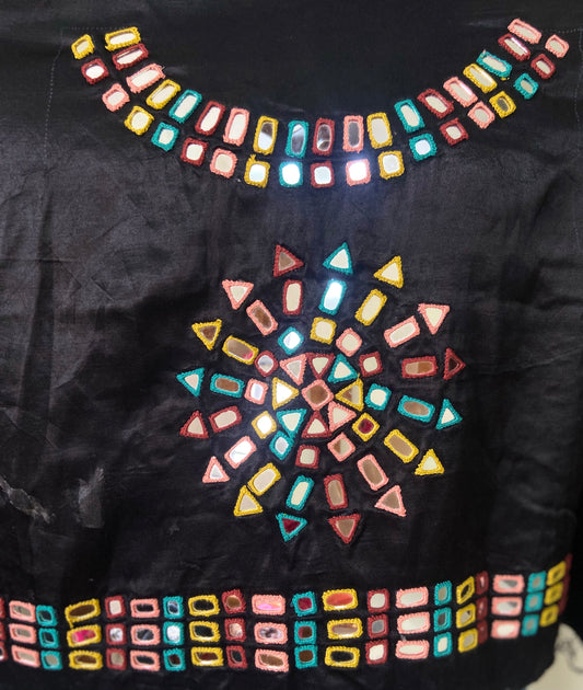 Black Modal Silk Blouse