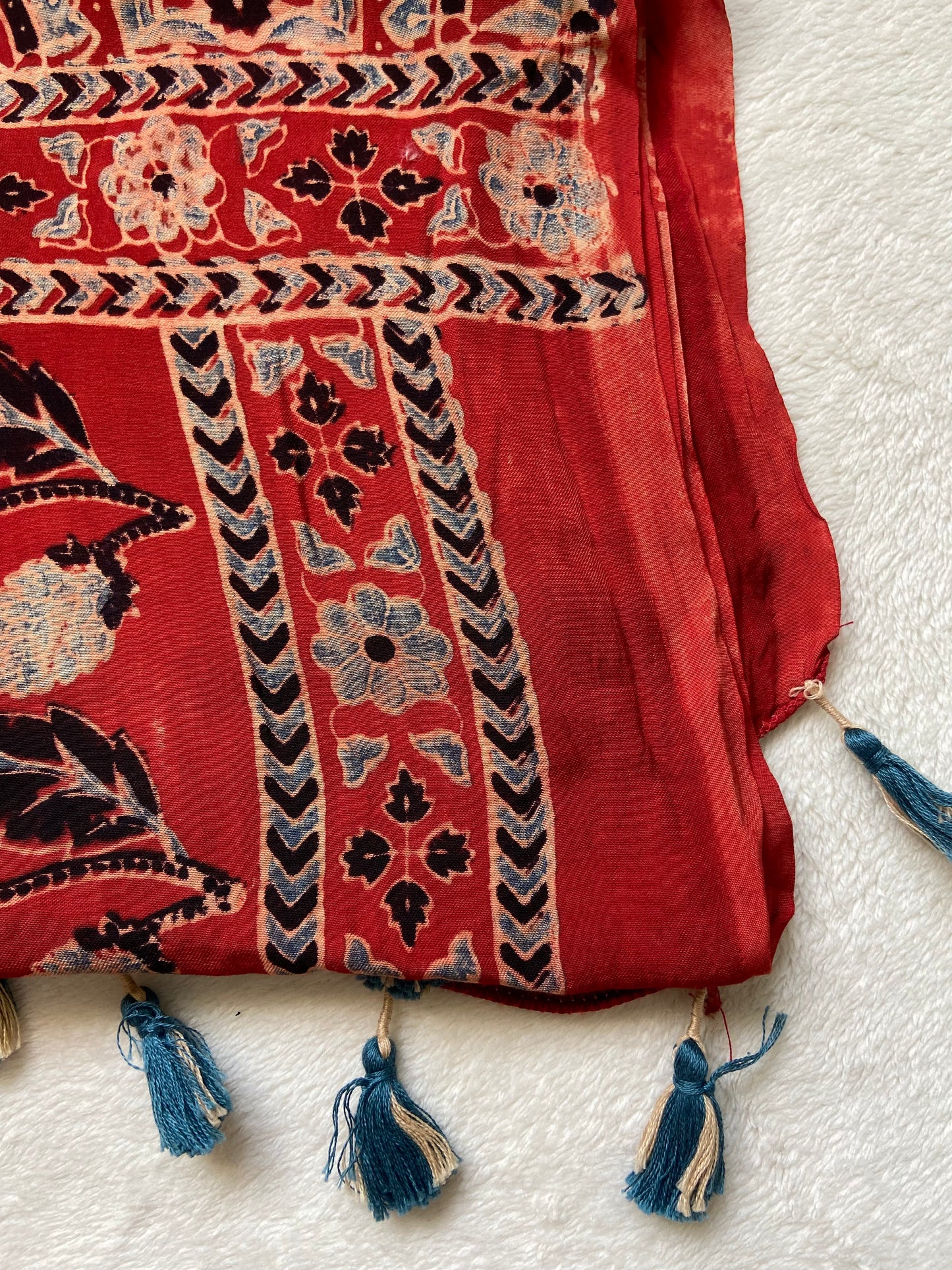 Red Modal Silk Dupatta