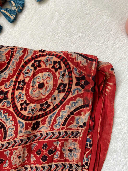 Red Modal Silk Dupatta