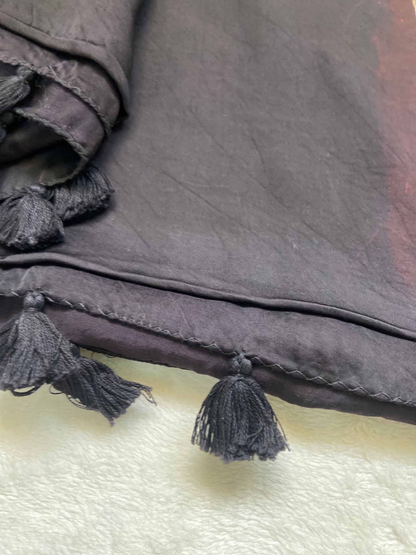 Black Border Modal Silk Dupatta