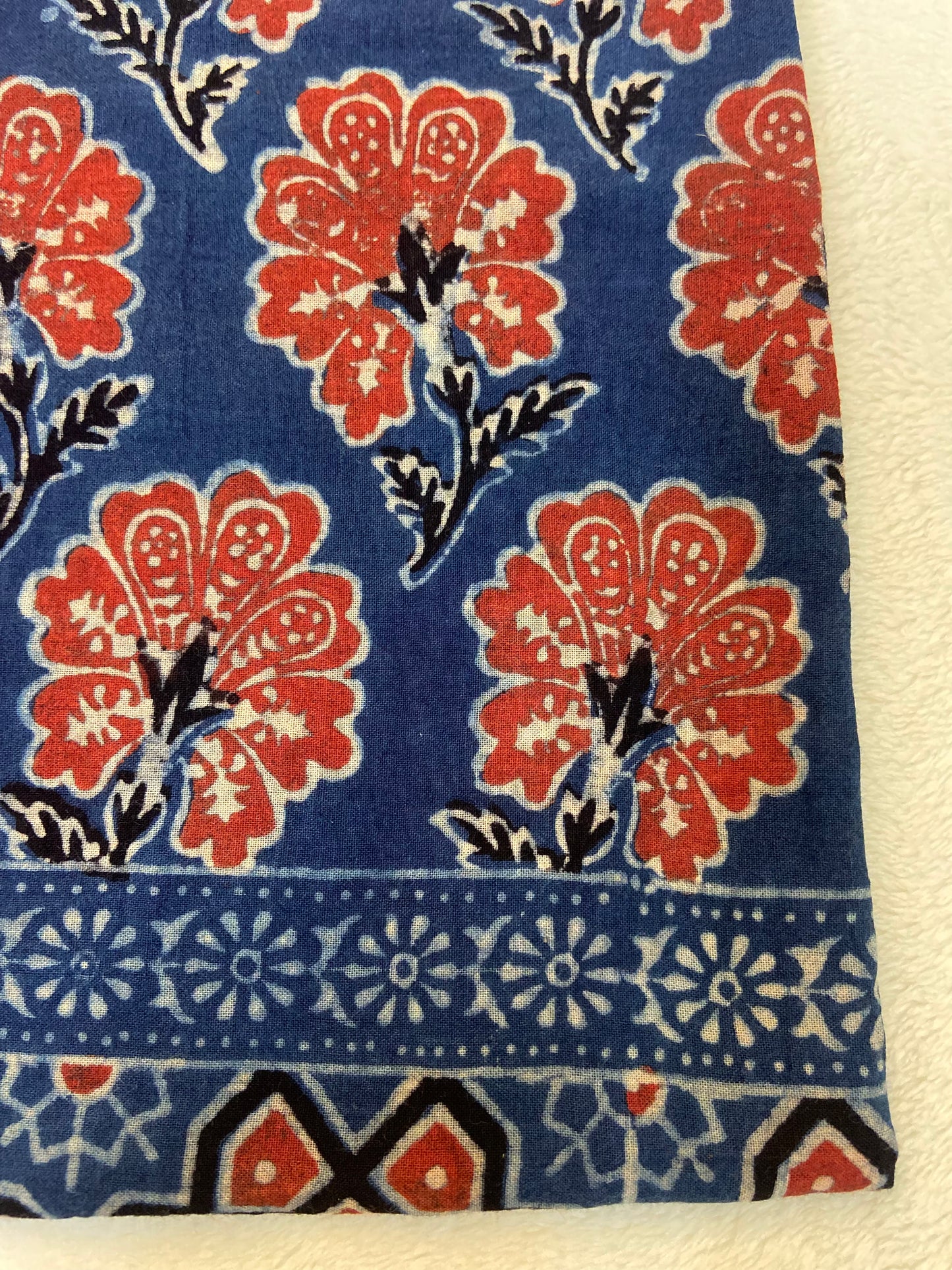 Blue red Cotton Dupatta