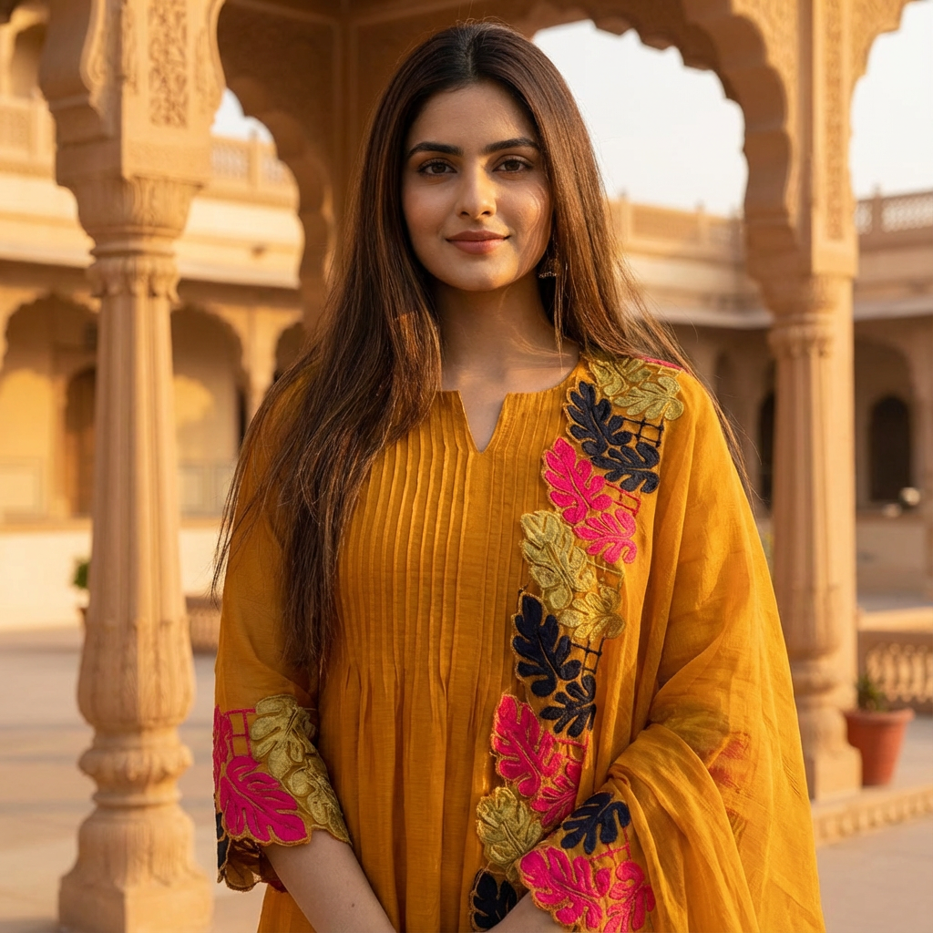 Chanderi Silk Suit Set